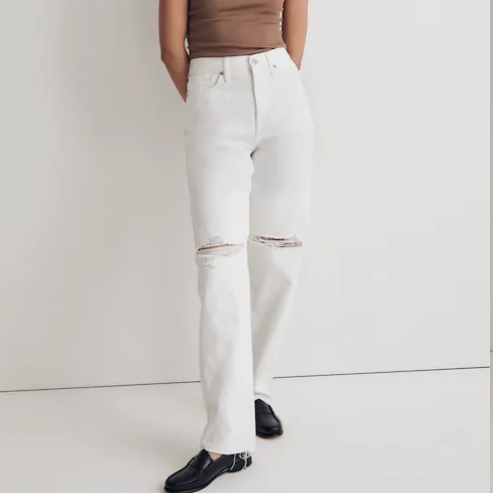 Madewell Baggy Straight white jeans